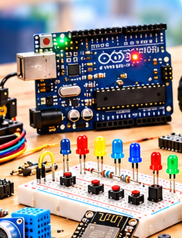 Arduino board and student-safe electronics demonstrations